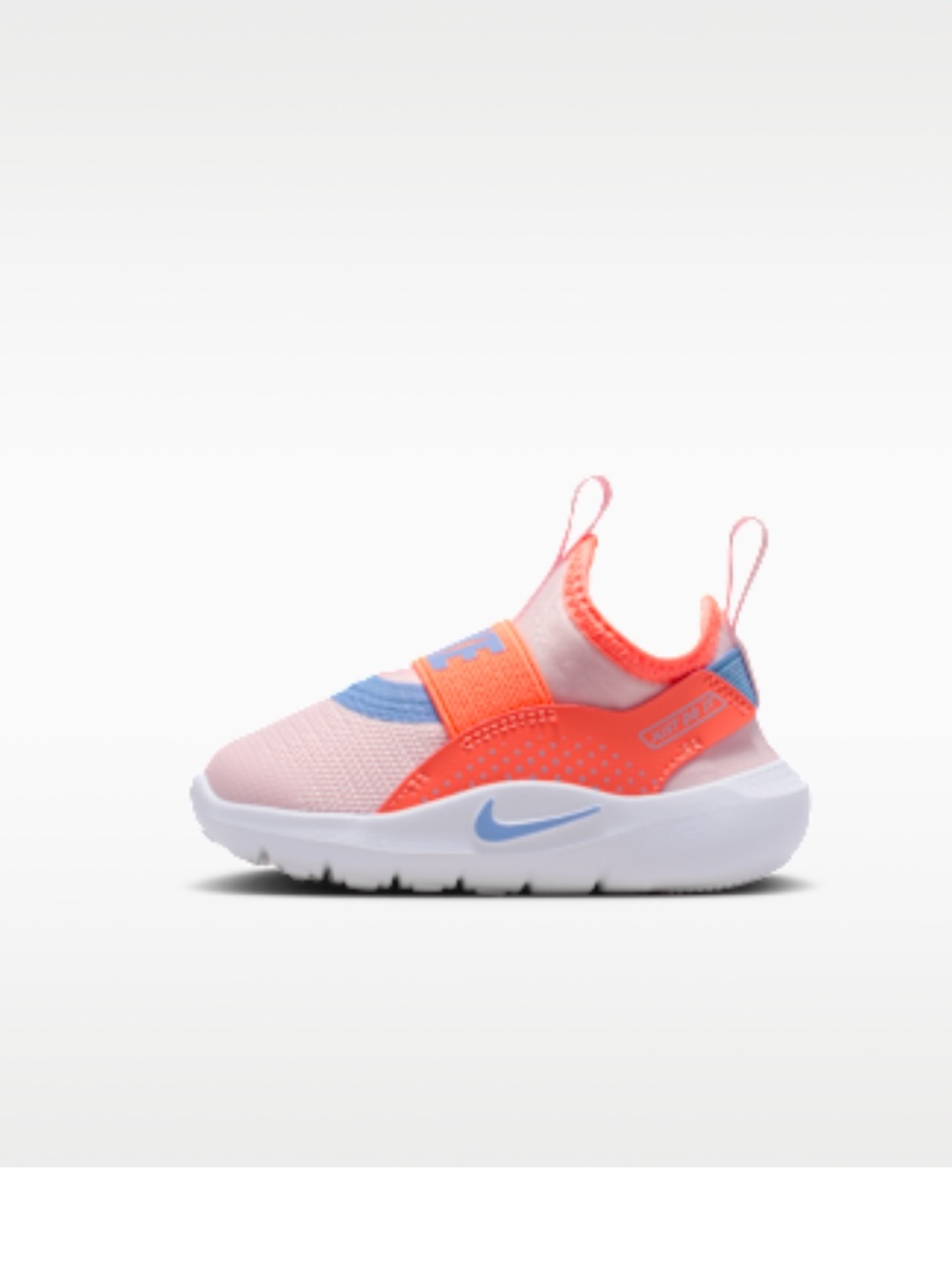 Nike flex runner 4 size 6c Slip-On Sneakers in Light Pink, Orange & Blue